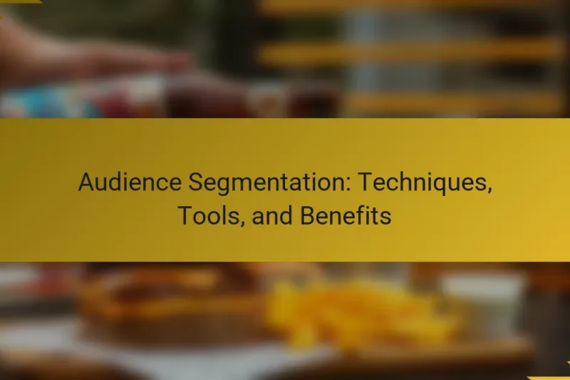 Audience Segmentation: Techniques, Tools, and Benefits