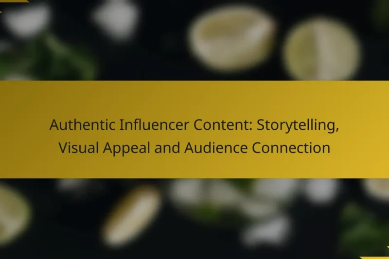 Authentic Influencer Content: Storytelling, Visual Appeal and Audience Connection