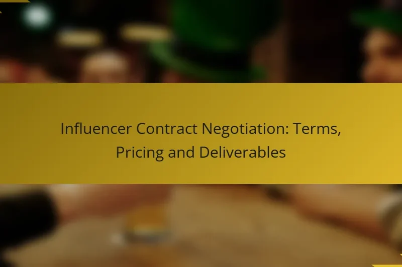 Influencer Contract Negotiation: Terms, Pricing and Deliverables