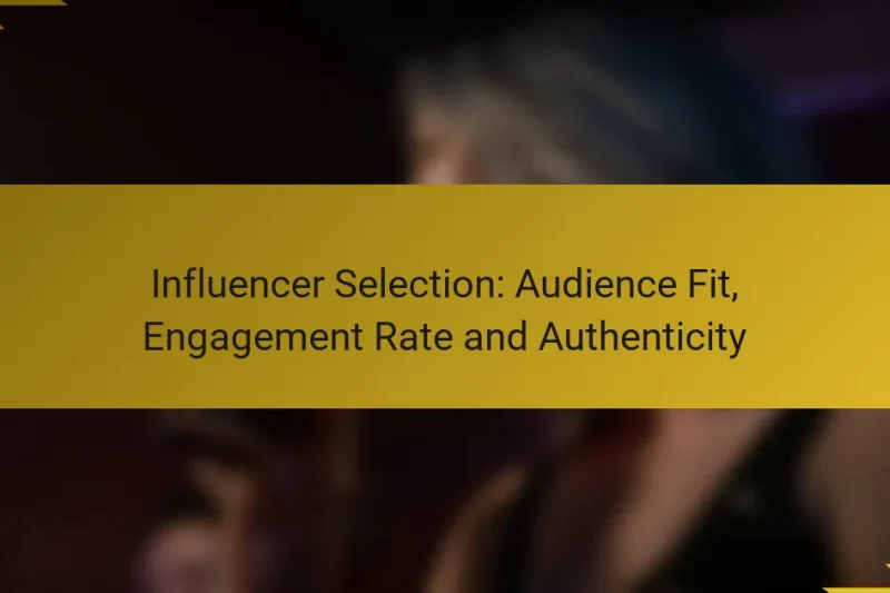 Influencer Selection: Audience Fit, Engagement Rate and Authenticity