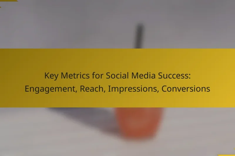 Key Metrics for Social Media Success: Engagement, Reach, Impressions, Conversions