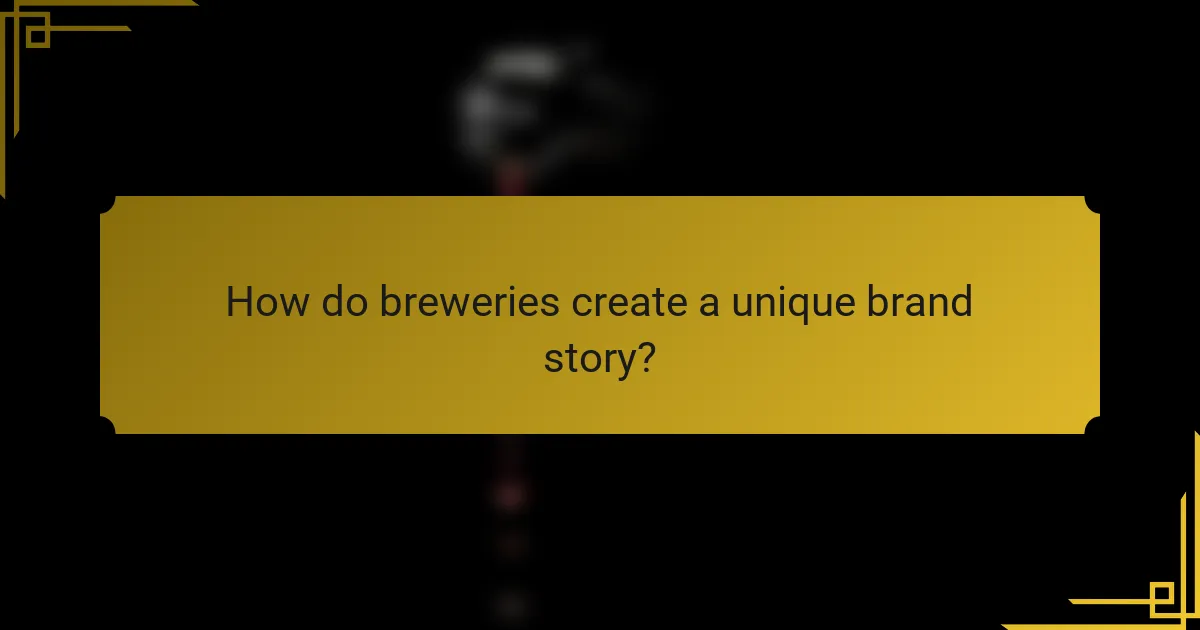 How do breweries create a unique brand story?