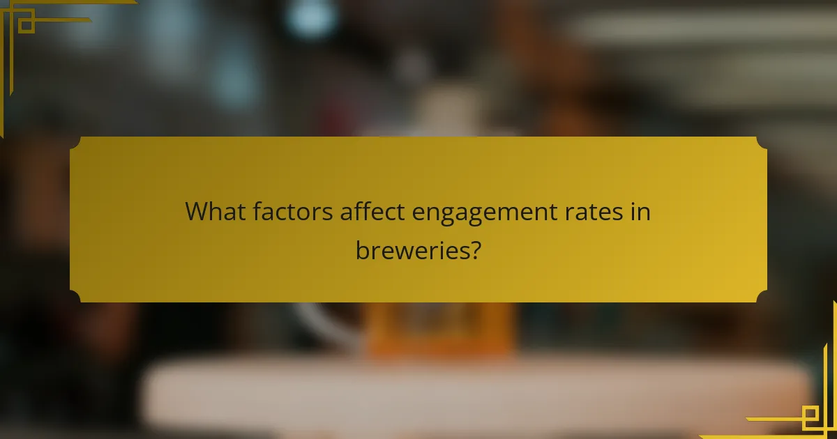 What factors affect engagement rates in breweries?