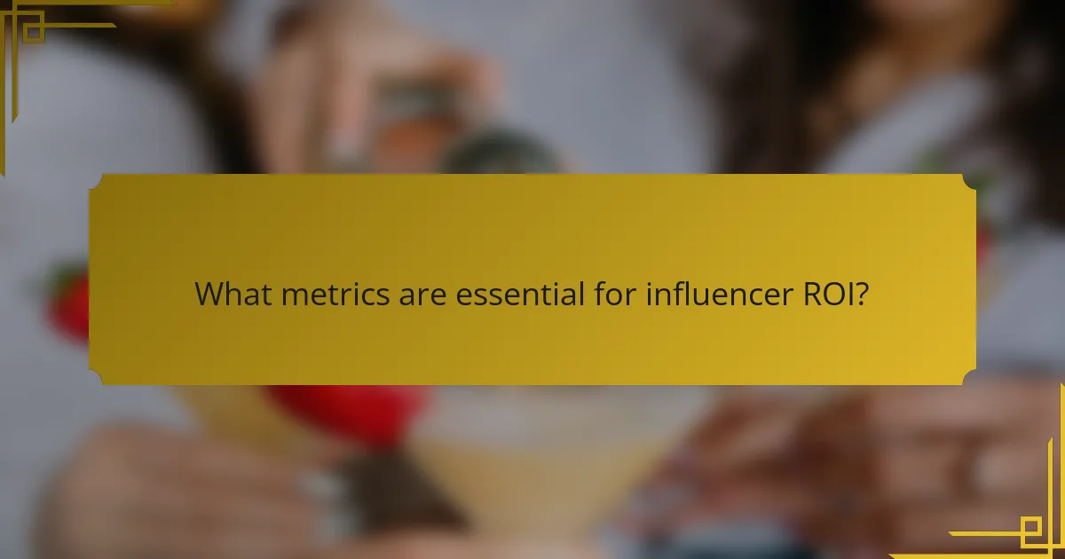 What metrics are essential for influencer ROI?
